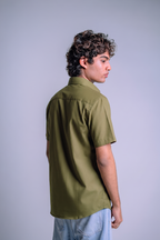 Short Sleeved Shirt with a Strip